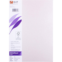 QUILL 120GSM A4 METALLIQUE Paper Mother of Pearl 25 Sheets Pack