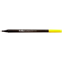 ARTLINE SUPREME FINELINER PENS 0.4mm Yellow Pack of 12