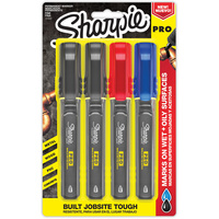 SHARPIE PRO PERMANENT MARKER Fine Assorted Pack of 4