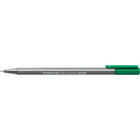 STAEDTLER FINELINER 334 Triplus 0.3mm Green Pack of 10