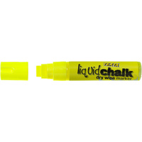 Texta Jumbo Liquid Chalk Dry Wipe Chisel 15mm Nib Yllo