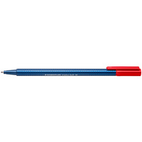 STAEDTLER BALLPOINT PEN Triplus 437 Medium Red Pack of 10