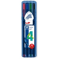 STAEDTLER BALLPOINT PEN Triplus 437 Medium Assorted Pack of 4