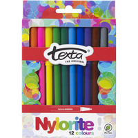 TEXTA NYLORITE MARKERS Assorted Wallet of 12