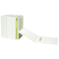 MARBIG CLEARVIEW INSERT BINDER A4 4D Ring 65mm White