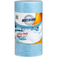 NORTHFORK HEAVY DUTY Antibacterial Perforated Wipes 90 sheets Per Roll Blue