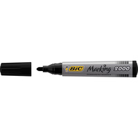 BIC 2000 MARKING PERMANENT Markers Bullet Black Pack of 12