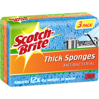 SCOTCH BRITE SPONGE Antibacterial Thick Handy Pack of 3