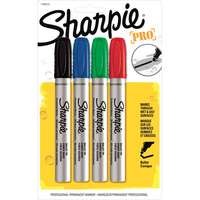 SHARPIE ALUMINIUM MARKER Bullet 4 Assorted Pack of 4