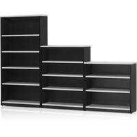 LOGAN BOOKCASE 900MM X 900MM 2 Shelves White & Ironstone