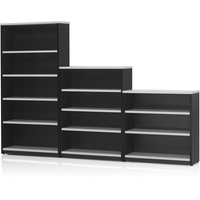 LOGAN BOOKCASE 1800MM X 900MM 4 Shelves White & Ironstone