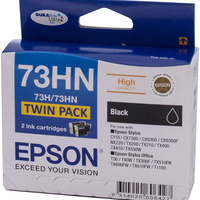 EPSON INK CARTRIDGE C13T104194 - 73HN Twin Pack High Yield Black