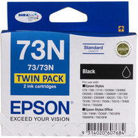 EPSON INK CARTRIDGE C13T105194 - 73N Twin Pack Black