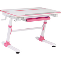 SCHOLAR DESK & CHAIR SERIES Pink - Slope Desktop & Large Storage Box