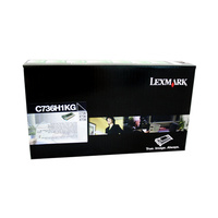 LEXMARK TONER CARTRIDGE C736H1K Black