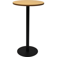 RAPIDLINE CIRCULAR DRY BAR TABLE 600mm Dia DISC BASE Beech with Black