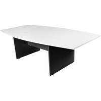 LOGAN BOARDROOM TABLE 2400x1200mm White & Ironstone