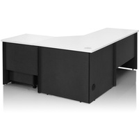 LOGAN WORKSTATION 1800x1800x600mm White & Ironstone