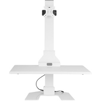 Ergovida Electric Desktop  Workstation Single Monitor White