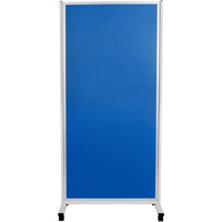 MOBILE DISPLAY PANELS D/SIDED 180x90 CM Fabric Blue