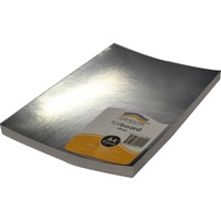 RAINBOW FOIL BOARD 270GSM A4 Silver 50 Sheets