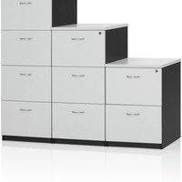 LOGAN FILING CABINET 2 Drawer White & Ironstone