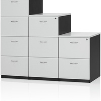 LOGAN FILING CABINET 3 Drawer White & Ironstone