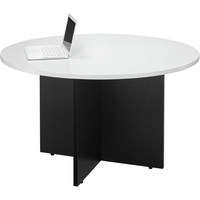 LOGAN MEETING TABLE 900mm Diameter  White & Ironstone