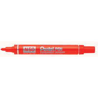 PENTEL N50 PERMANENT MARKERS Bullet Red