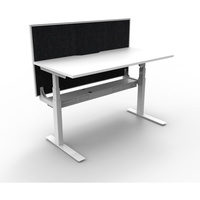 PARAMOUNT SINGLE SIDED ELECTRIC WORKSTATION W SCREEN 1500W x 750D x 1259mmH NW/WS