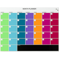 VISIONCHART GLASS BOARD NAGA MONTH PLANNER 80 x 60cm Multi-colour