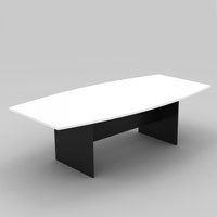 OM BOARDROOM TABLE BASE W2400 x D1200 x H720mm White Charcoal