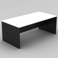 OM DESK W1500 x D750 x H720mm White Charcoal