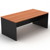 OM DESK W1800 x D900 x H720mm Cherry Charcoal