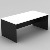 OM DESK W1800 x D900 x H720mm White Charcoal