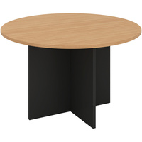 OM ROUND MEETING TABLE D900 x H720mm Beech Charcoal