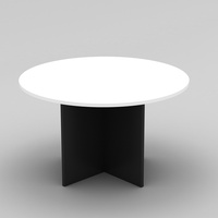 OM ROUND MEETING TABLE D900 x H720mm White Charcoal