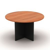 OM ROUND MEETING TABLE D1200 x H720mm Cherry Charcoal