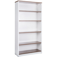 OM Premiere Bookcase W900 x D320 x H1800mm Casnan White