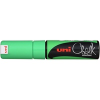 UNI CHALK MARKER 8.0mm Chisel Tip Fluoro Green