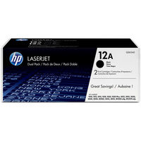 HP TONER CARTRIDGE Q2612AD - 12A Twin Pack Black