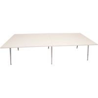 RAPID AIR BOARDROOM TABLE 2 Piece White top Double Stage 3200mm x 1200mm x 750mm H