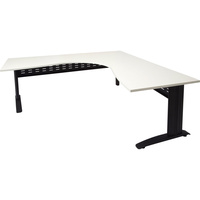 RAPID SPAN CORNER WORKSTATION W1500xD1500xH700mm White & Black