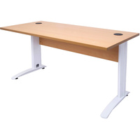 RAPID SPAN DESK W1800xD700xH730mm Beech Top White Legs