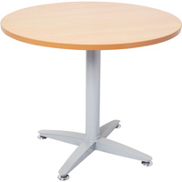 RAPID SPAN ROUND TABLE D1200mm Beech Top Silver Base