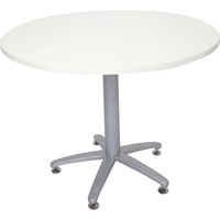 RAPID SPAN ROUND TABLE D1200mm White Top Silver Base