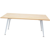 RAPID SPAN MEETING TABLE W1800xD900mm Beech Top Silver Legs