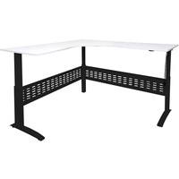 ELECTRIC SIT STAND CORNER DESK 1500W x 700D X 1205mmH NW with Black Frame