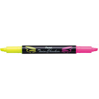 PENTEL TWIN TIP HIGHLIGHTER SLW8 Yellow Pink