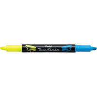 PENTEL TWIN TIP HIGHLIGHTER SLW8 Yellow Sky Blue